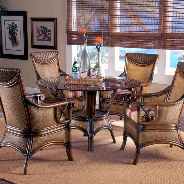 Tropical Pacifica 6 Pc Dining Set Model 4300-DINSET1 by South Sea Rattan