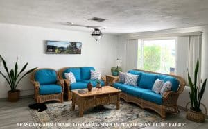Seascape Set in Caribbean Blue Cushions