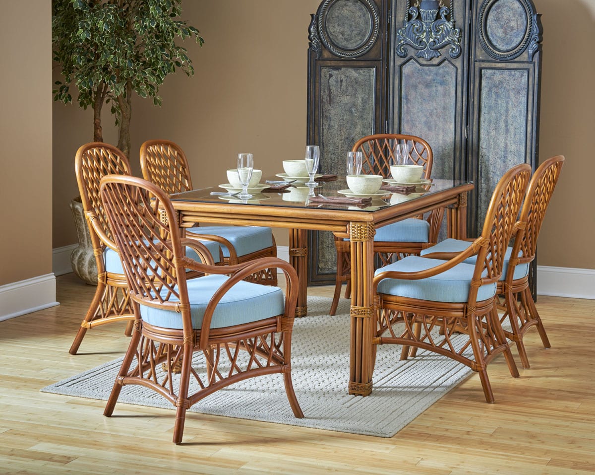 South Sea Rattan Rectangle Dining Set