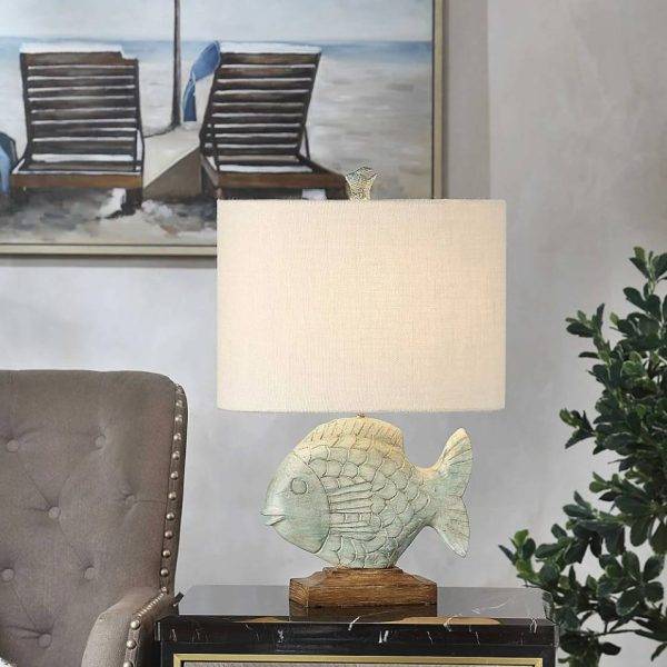 Blue Fin Coastal Fish Table Lamp – FREE SHIPPING