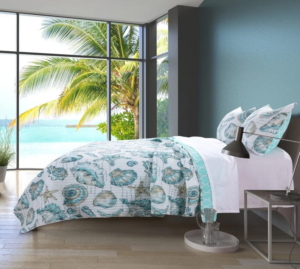 Beach Club Ultrasoft Reversible Quilt Set – Free Shipping