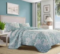 Laguna Blue 3 Pc Coastal Reversible Quilt Set