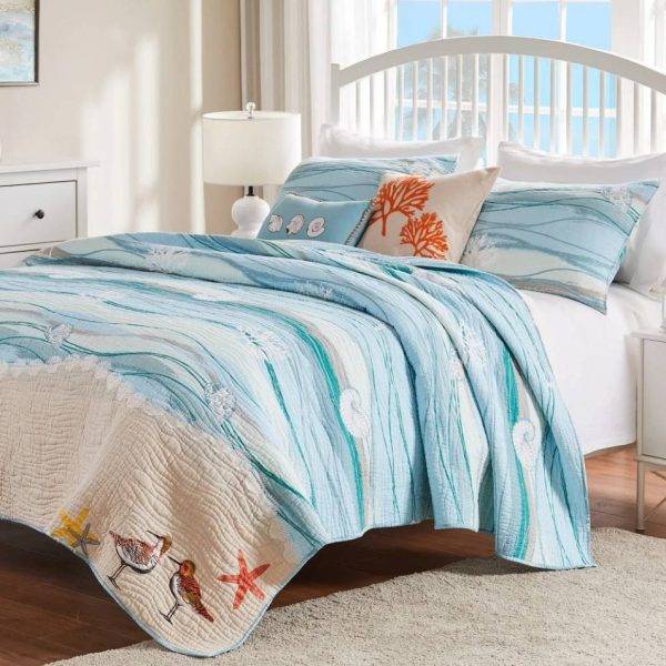 Beach Club Ultrasoft Reversible Quilt Set – Free Shipping