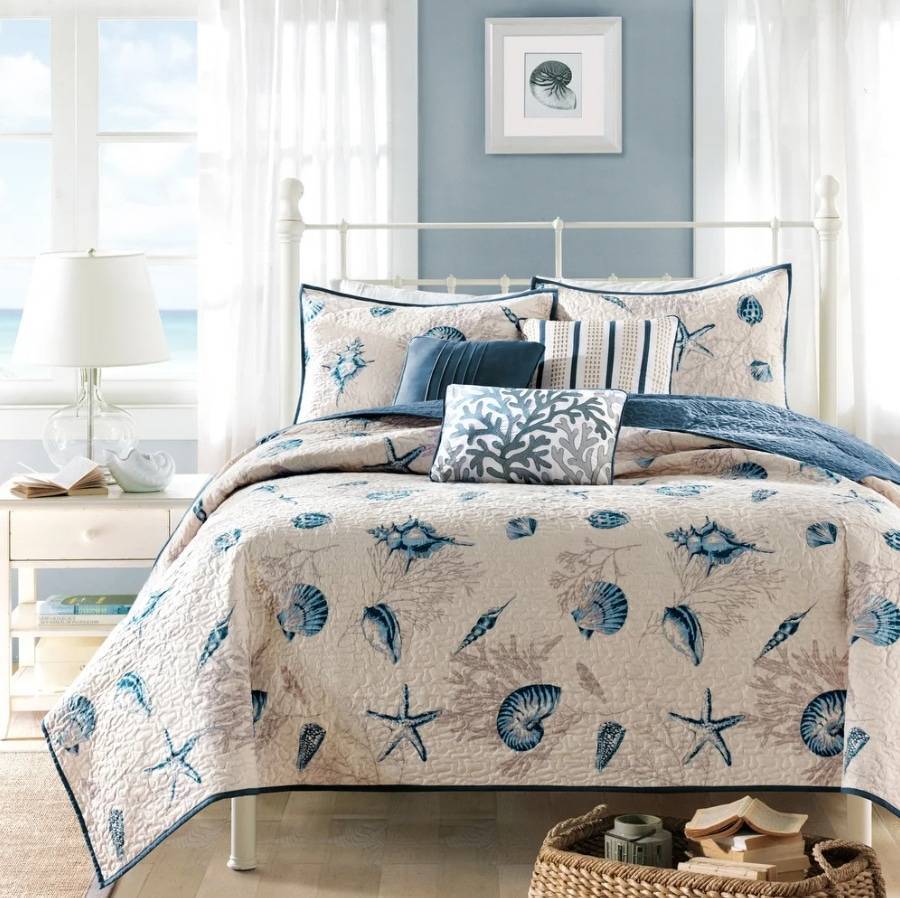 Nantucket Coastal Stye Bed Coverlet Set