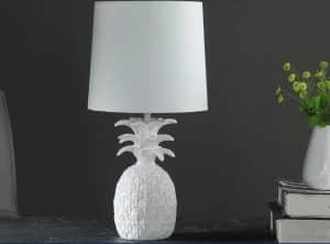 Coastal White Pineapple Table Lamp – FREE SHIPPING