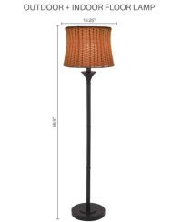 Pocologan Outdoor and Indoor Basket-weave 59.5″ H Floor Lamp – FREE SHIPPING 2