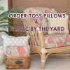 fabric by the yard and toss pillow