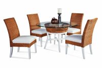 Farmhouse 6 Pc Dining Set with 4 Chairs and 48 Inch Boone Table