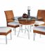 Farmhouse 6 Pc Dining Set with 4 Chairs and 48 Inch Boone Table