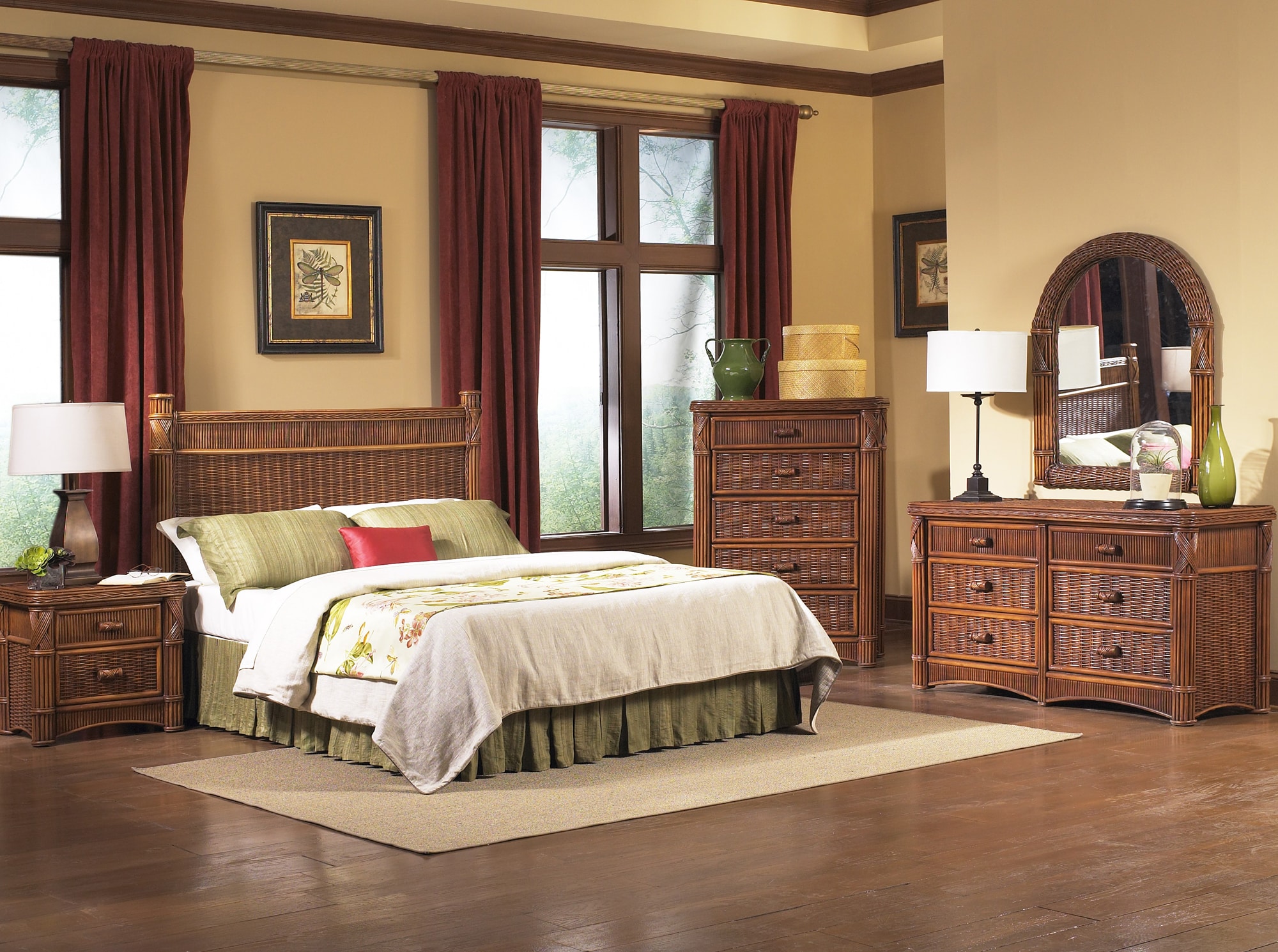 Polynesian Tropical Bedroom Set