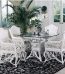 Gazebo Dining Set with White Arm Chairs