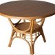 Mackinac Rattan and Wood Round 48 Inch Dining Table from Capris Furniture Model TB320