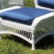 Augusta White Patio Ottoman