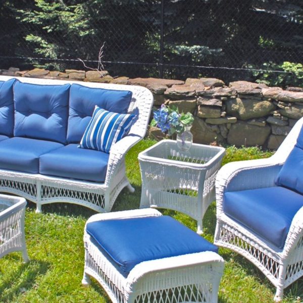 Augusta White Outdoor Wicker Set