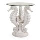 Seahorse Hand Painted Resin Coastal Style Side Table