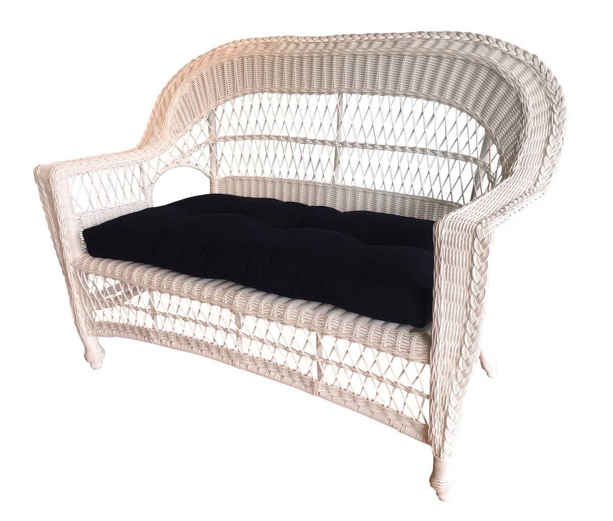 White wicker deals loveseat outdoor