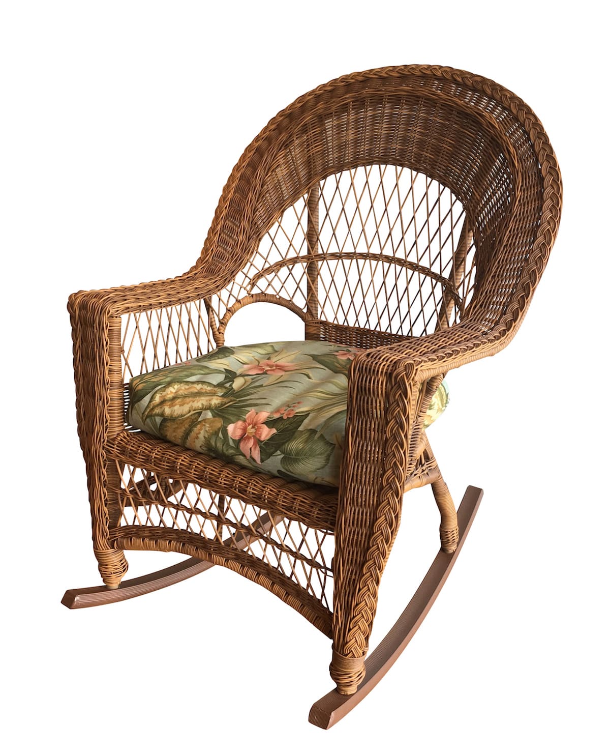 cape charles rocker in light brown stain