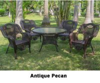 Riviera Outdoor Dining Set in Antique pecan