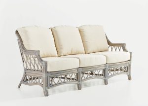 Nadine Coastal Sofa Model 6203 from South Sea Rattan in Willow Finish