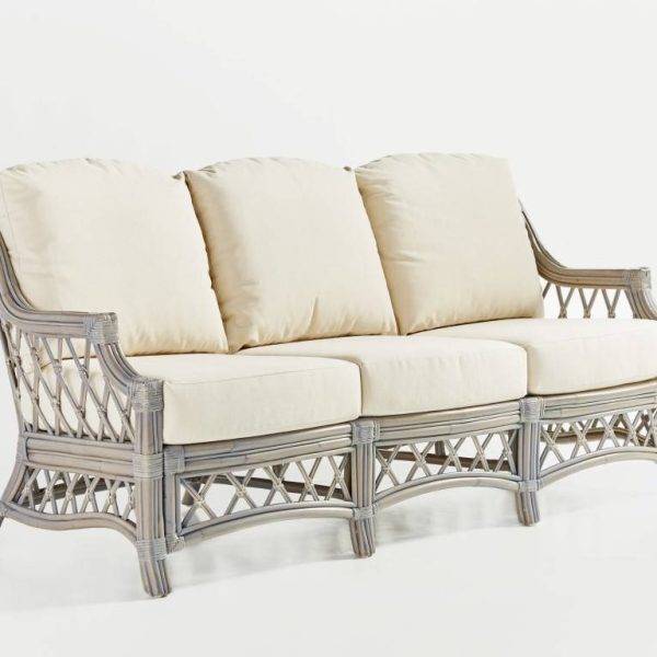 Nadine Coastal Sofa Model 6203 from South Sea Rattan in Willow Finish