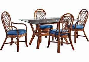 Trellis Rattan Rectangle Dining Set