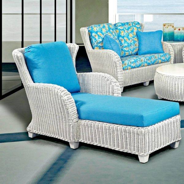 White indoor chaise lounge sale