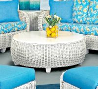 clariss white round coffee table