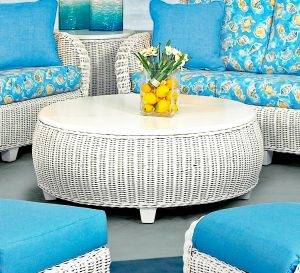 clariss white round coffee table