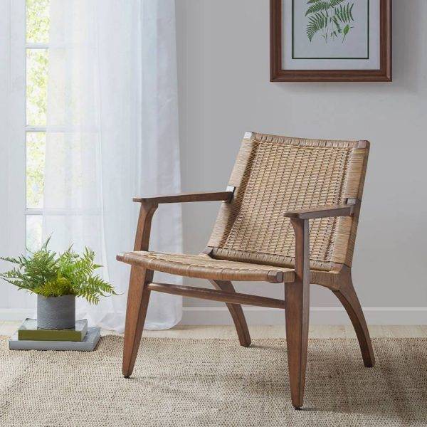 Old Farmhouse Rattan and Mahogany Chair Model MP100