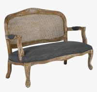 Raynne Wood and Wicker Loveseat