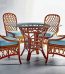 ANTIGUA DINING SET WITH SIDE CHAIRS BY SOUTH SEA RATTAN