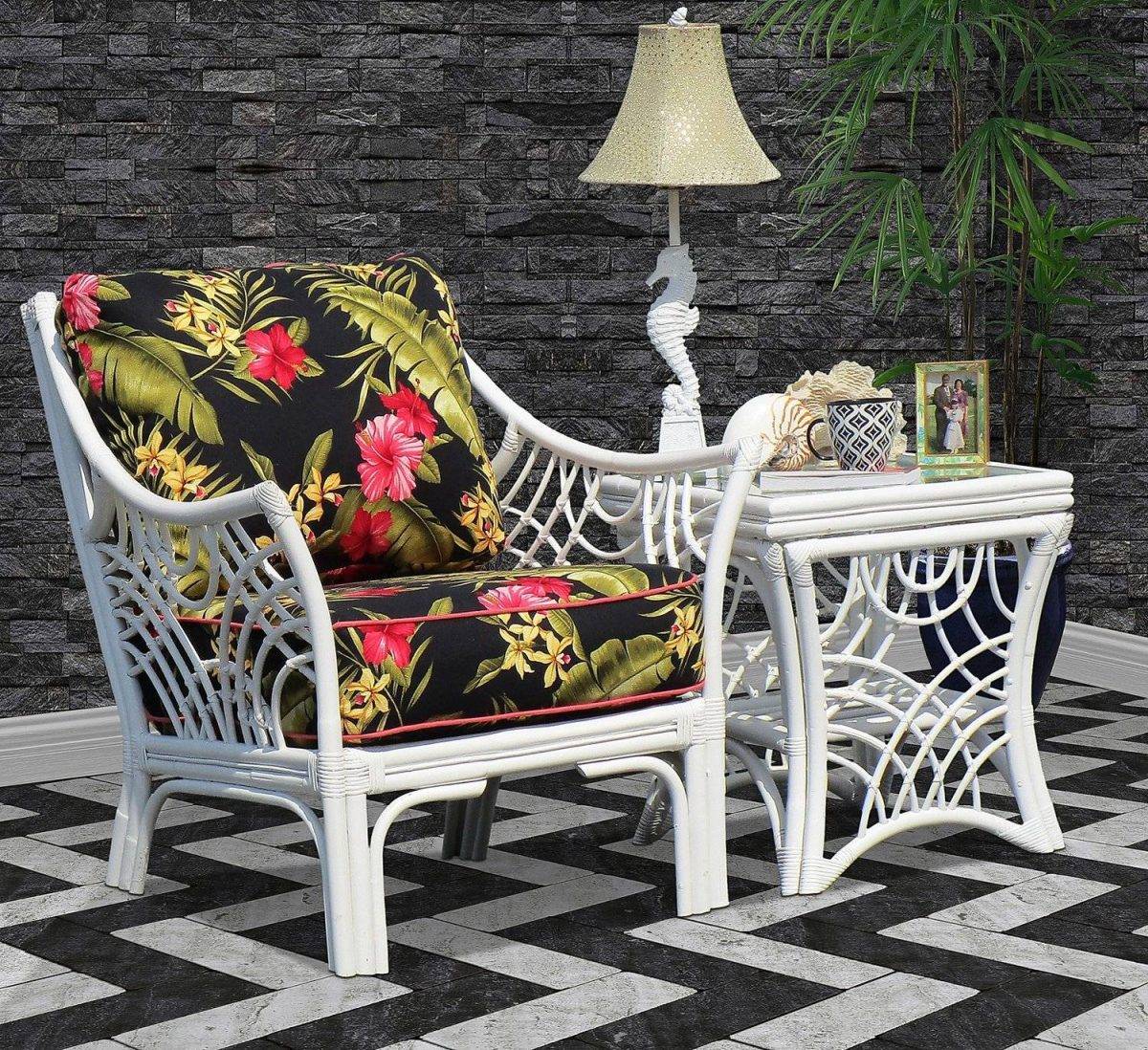 Bali White Living Room Set by Spice Islands Wicker