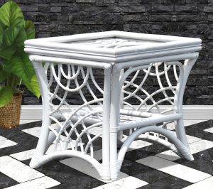 BALI WHITE END TABLE