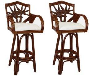 cancun palm set of 2 barstools