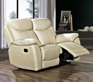 LV-3367 LEATHER LOVESEAT IN BEIGE