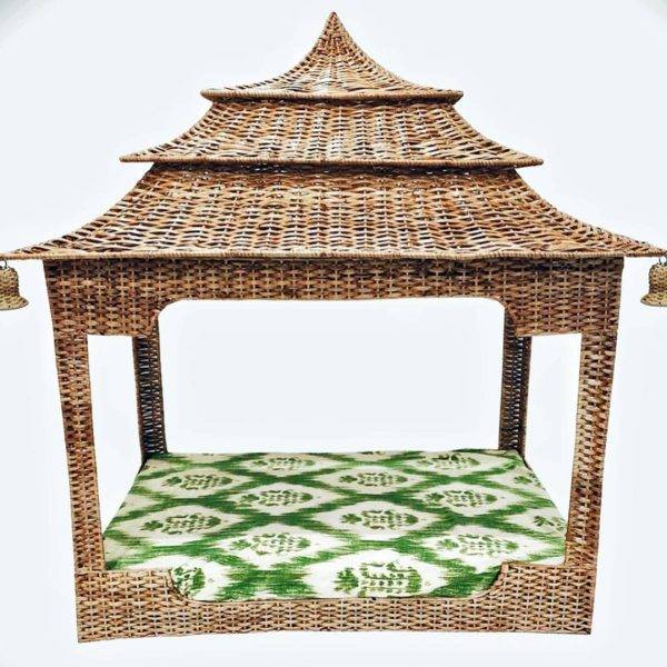 wicker pagoda dog bed