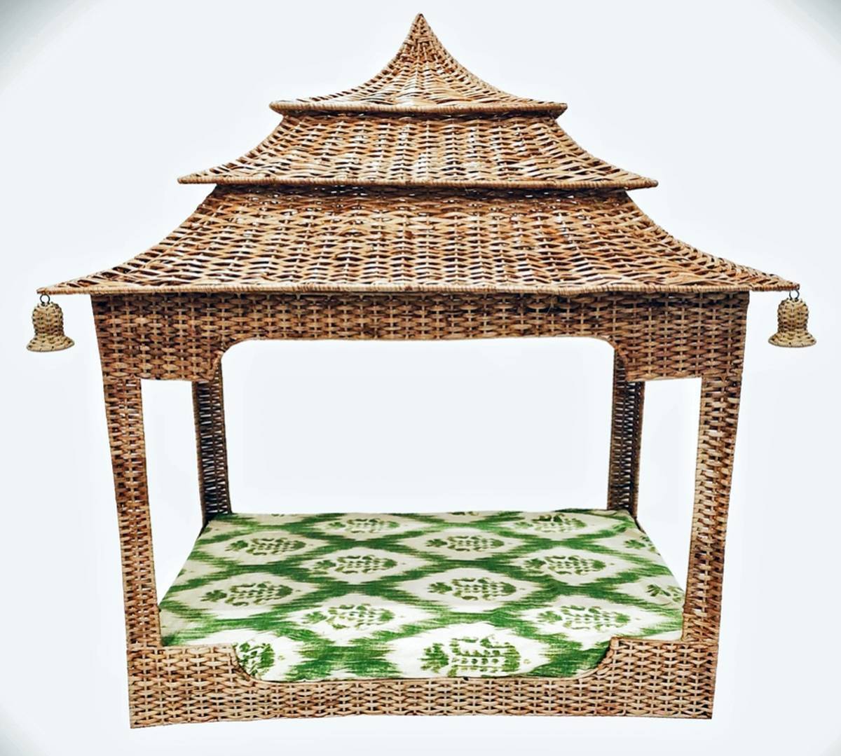 wicker pagoda dog bed