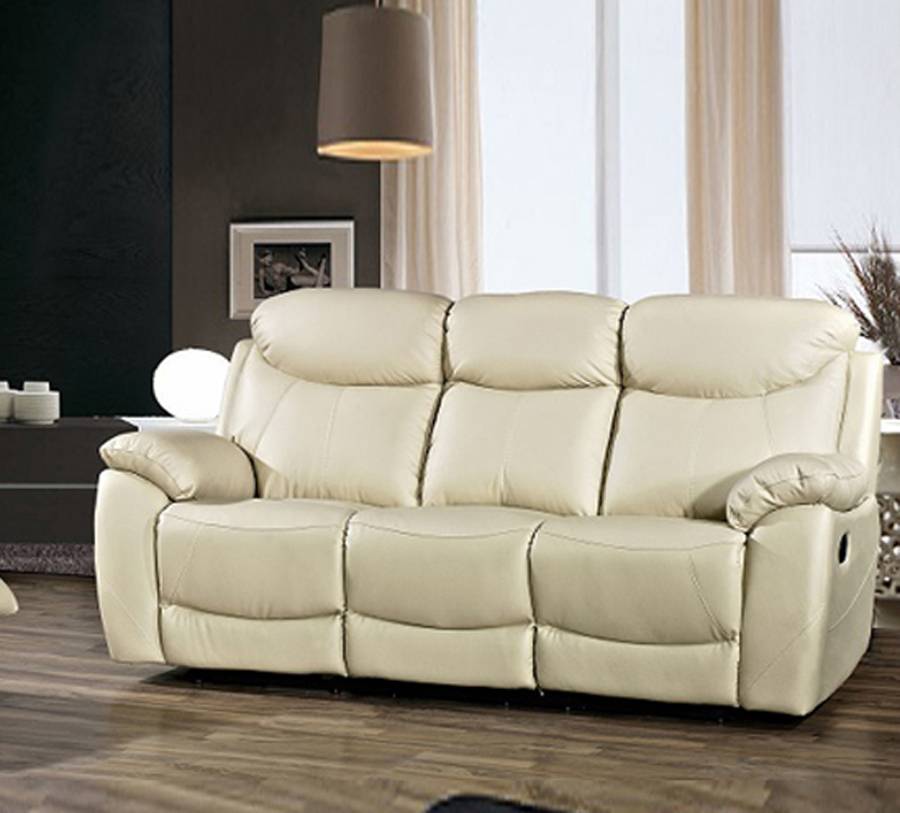 RS-3367 SOFA IN BEIGE LEATHER