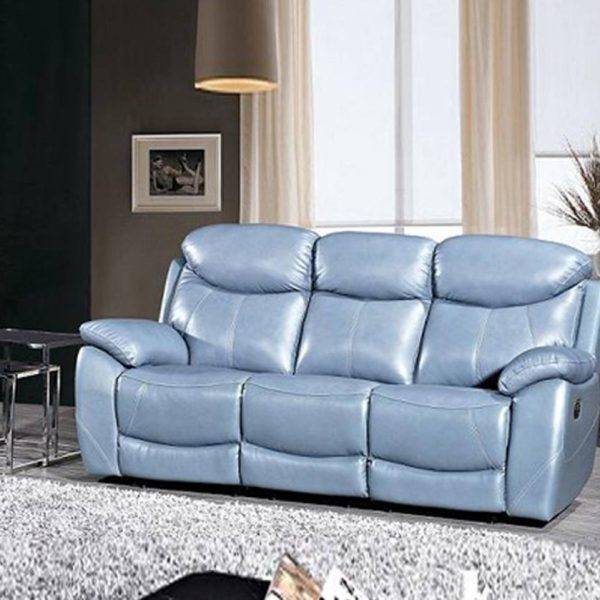 RS-3367 LEATHER SOFA IN TEAL