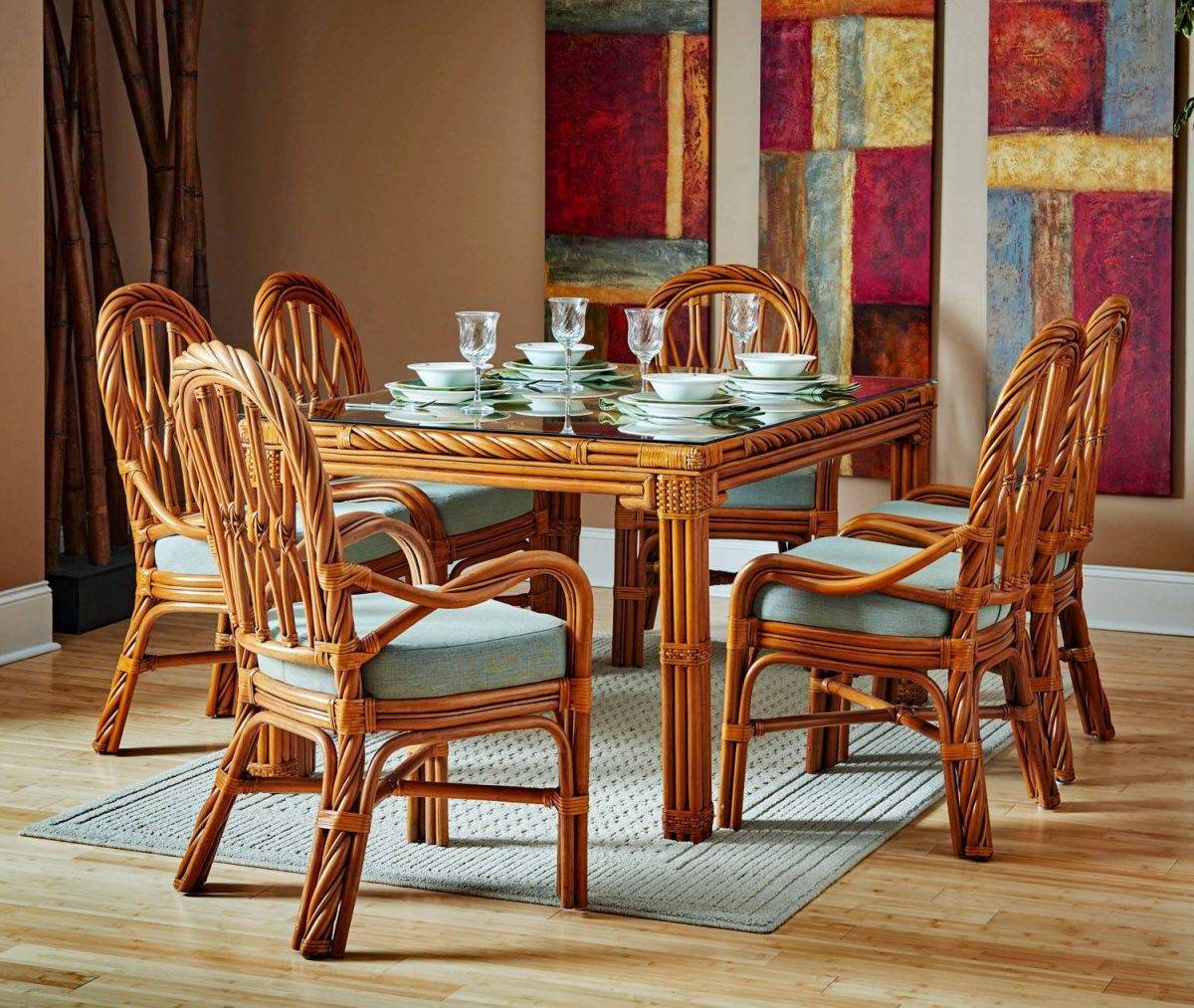 New Twist Rectangle Dining Set Model 3319 from South Sea Rattan