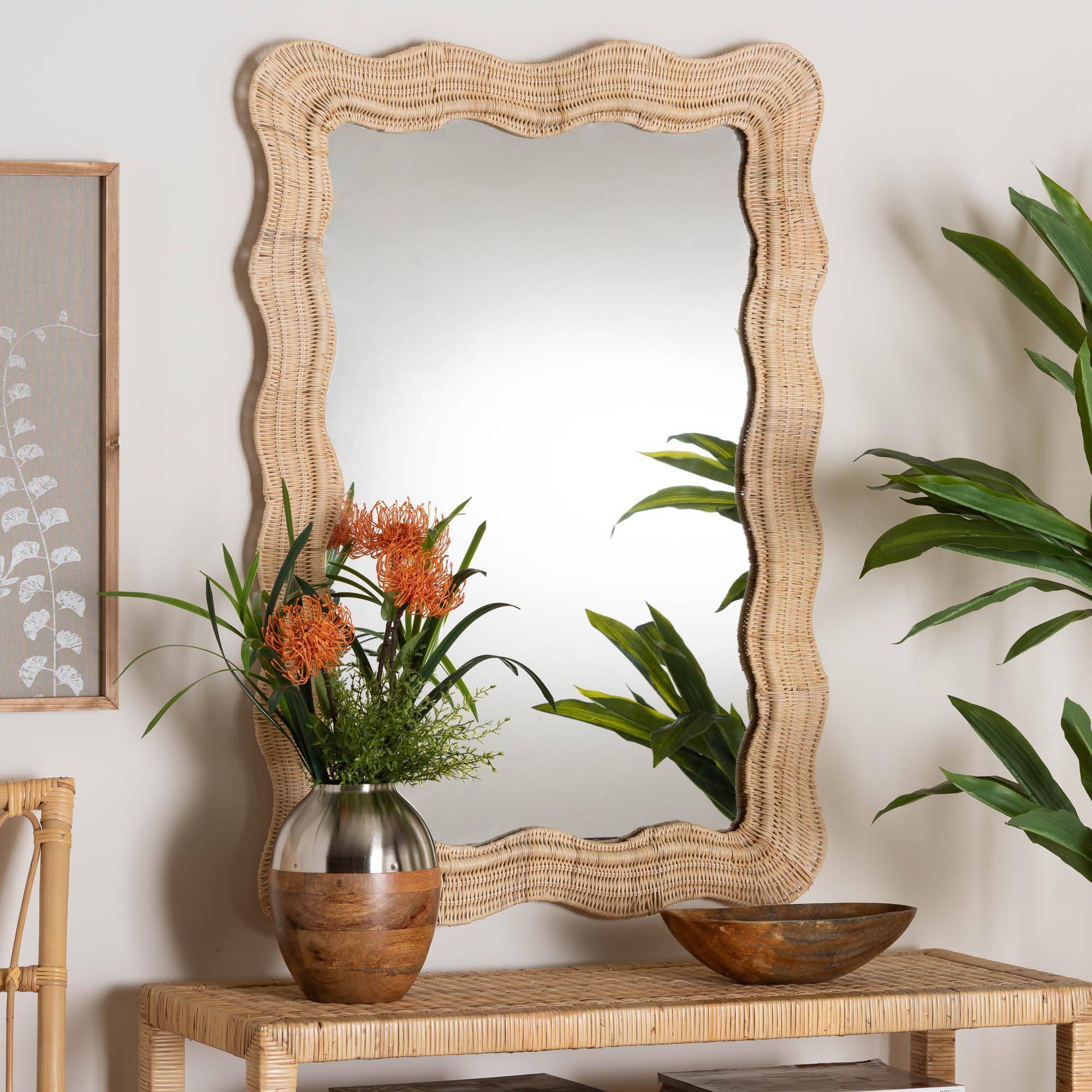 avalon rattan mirror