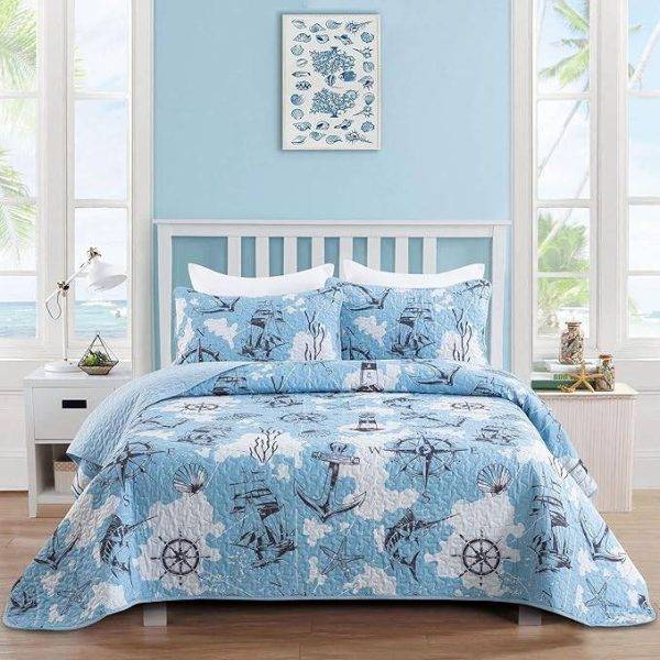 Ships Anchor 3 Blanket Set