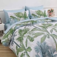 BLUE PALM 7 PC BLANKET SET