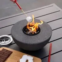 outdoor concrete fire pit