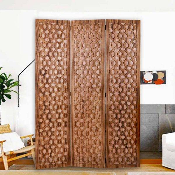 Darwin wooden 3 panel screen