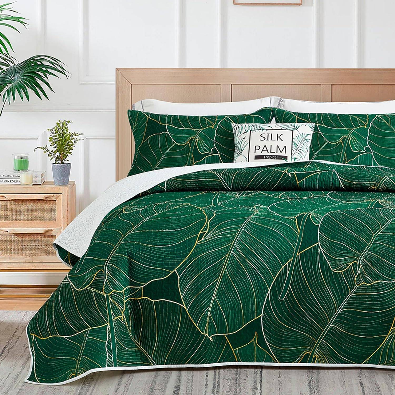 tropical emerald quilt set