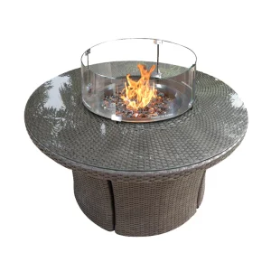 Woven Round Fire Table