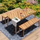 Minnetonka Acacia wood dining set with benches