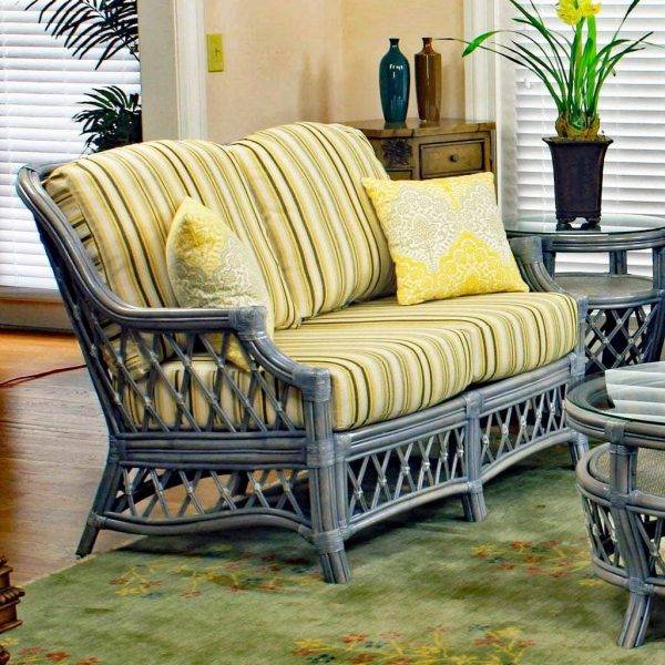 nadine loveseat in willow stain