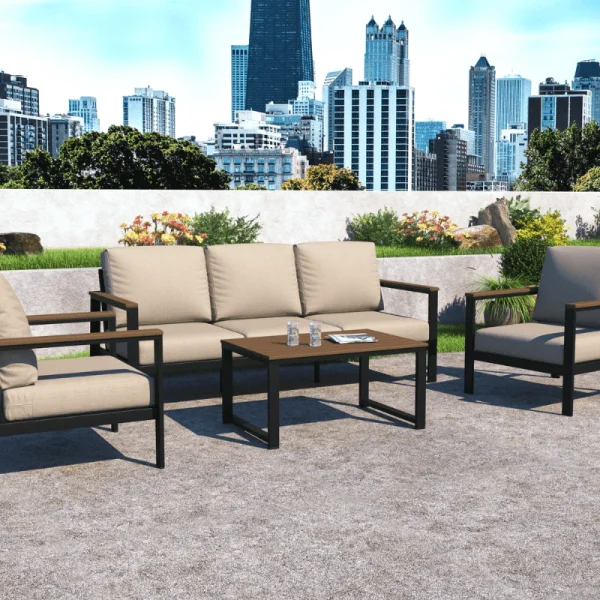 Hixson 4 piece Outdoor Sofa Set